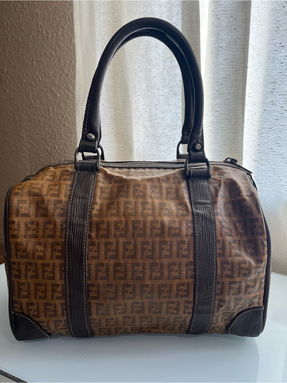 FENDI VINTAGE FF MONOGRAM HANDBAG - Picture 2 of 16